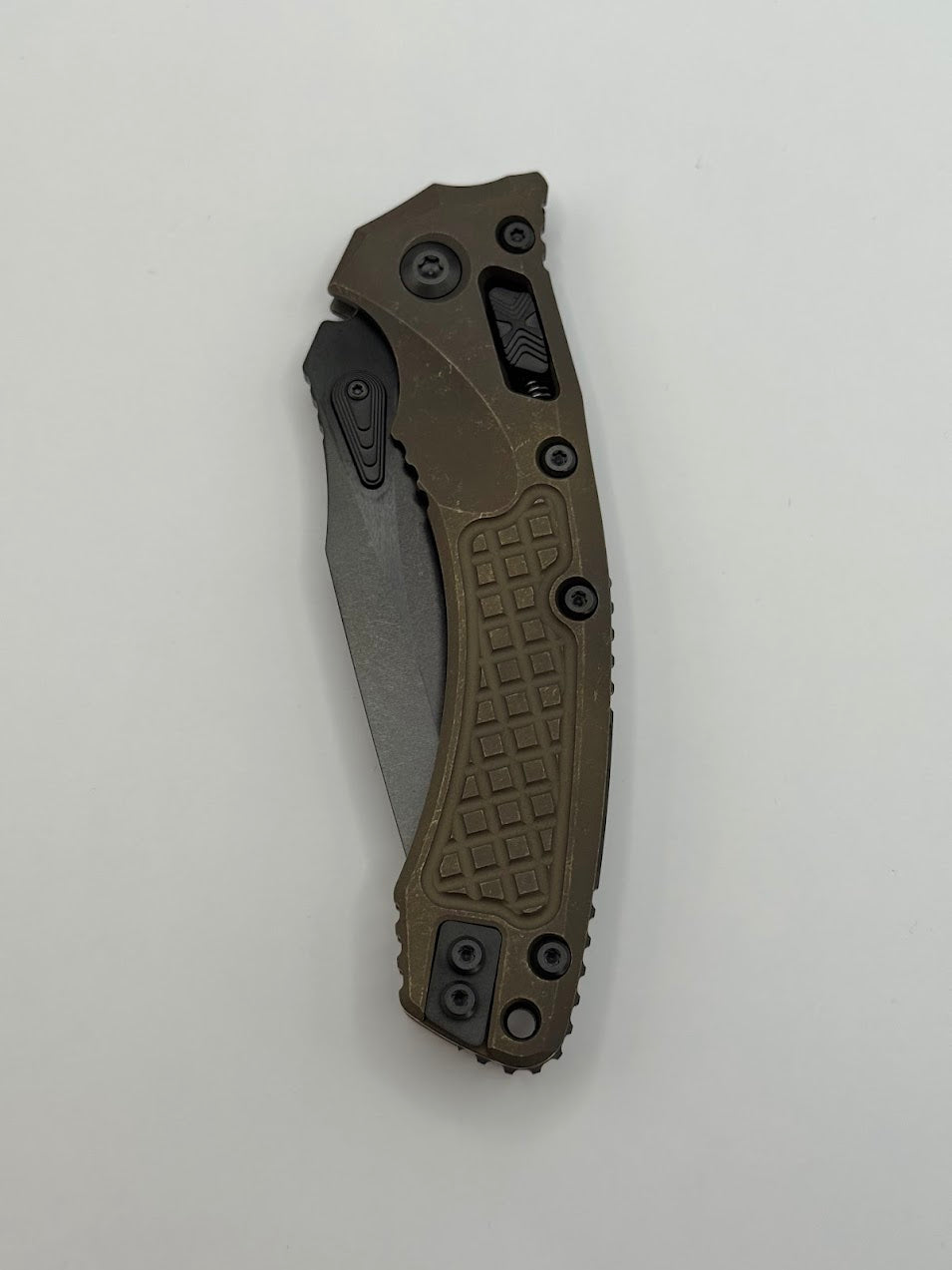 AMPHIBIAN RAM-LOK MARFIONE SELECT DLC STONEWASH FINISH ANTIQUE BRONZED ANODIZED FRAG PATTER TITANIUM W/DLC TITANIUM ACCENT DLC DOUBLE VAPOR BLAST STAINLESS