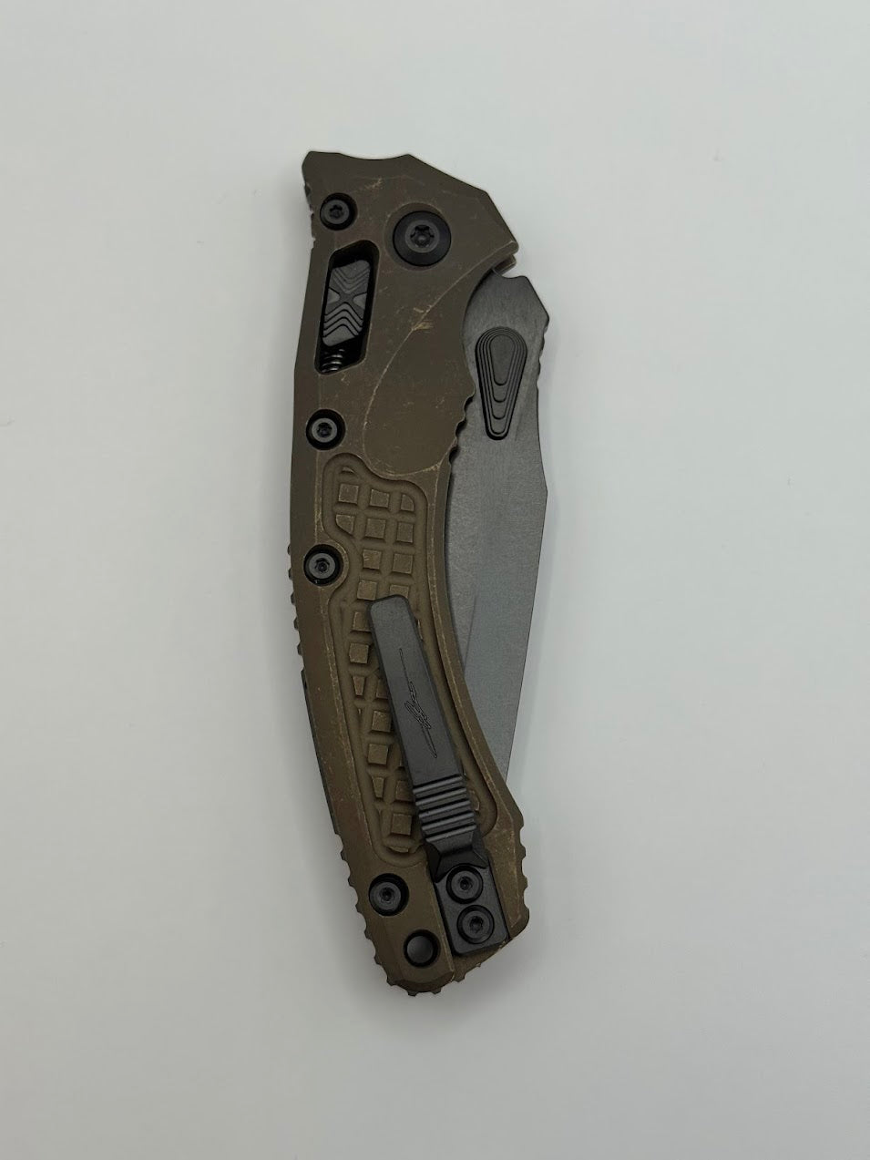 AMPHIBIAN RAM-LOK MARFIONE SELECT DLC STONEWASH FINISH ANTIQUE BRONZED ANODIZED FRAG PATTER TITANIUM W/DLC TITANIUM ACCENT DLC DOUBLE VAPOR BLAST STAINLESS