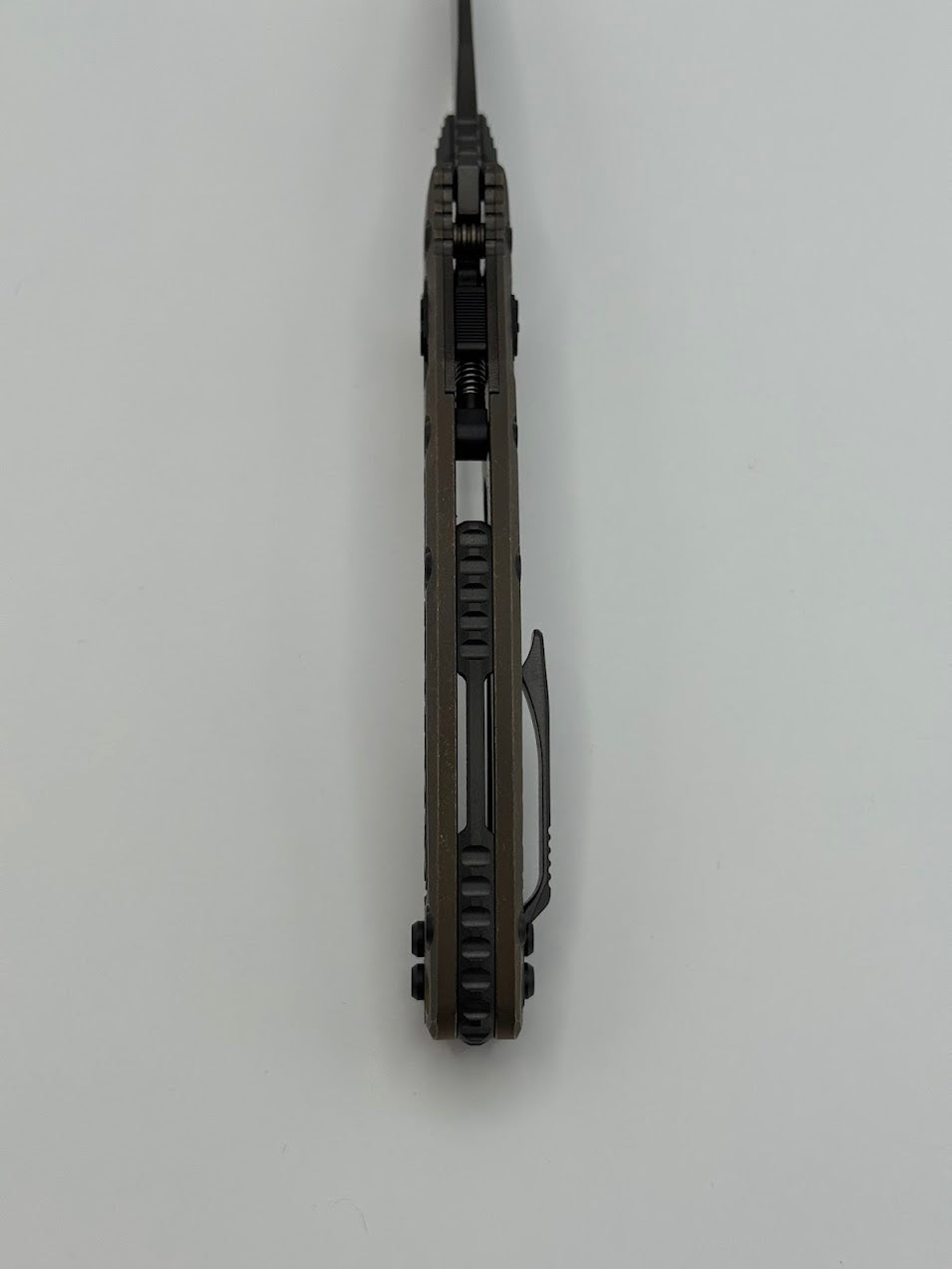 AMPHIBIAN RAM-LOK MARFIONE SELECT DLC STONEWASH FINISH ANTIQUE BRONZED ANODIZED FRAG PATTER TITANIUM W/DLC TITANIUM ACCENT DLC DOUBLE VAPOR BLAST STAINLESS