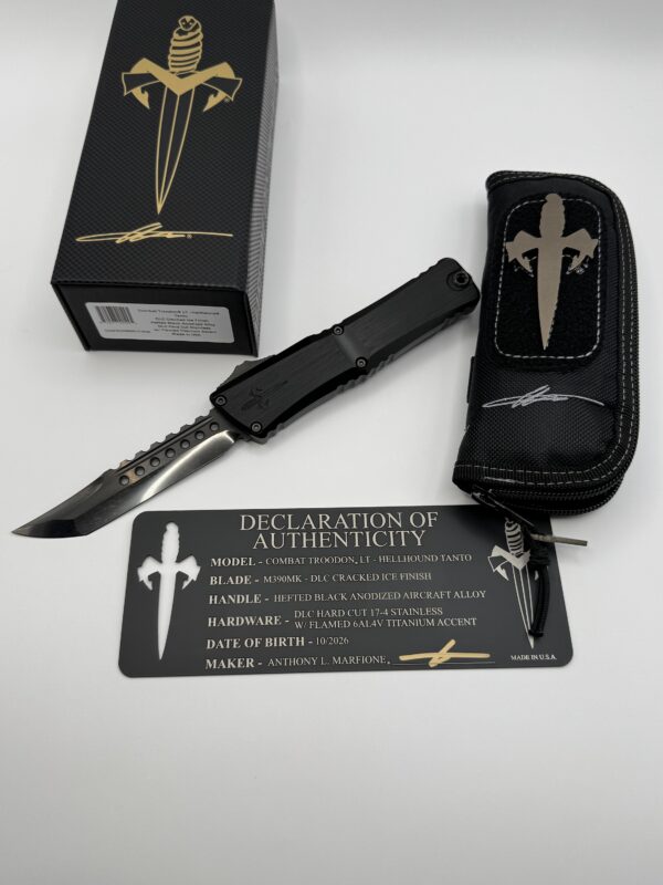 Marfione Custom Full DLC Cracked Ice Hefted Hard Cut Stainless Hellhound Combat Troodon